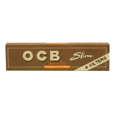 Бумага для самокруток OCB Virgin Paper Slim + Filters