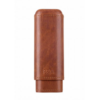 Футляр Parenti Agostinelli T1105-Cognac на 2 сигары