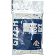 Фильтры для самокруток Gizeh Charkoal Slim 6 mm