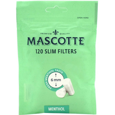 Фильтры для самокруток Mascotte Slim Filters Menthol