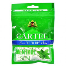Фильтры для самокруток Cartel Slim Menthol 6 mm