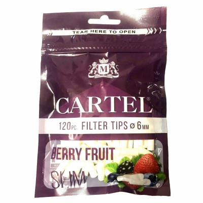Фильтры для самокруток Cartel Slim Berry Fruit 6 mm