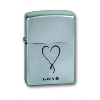 Зажигалка Zippo 205 Love Satin Chrome