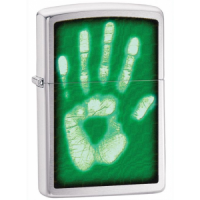 Зажигалка Zippo 28283  Hand Print Brashed Chrome